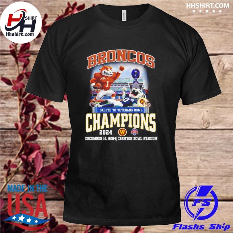 Western Michigan Broncos Salute To Veterans Bowls Champions 2024 Celebrating Shirt