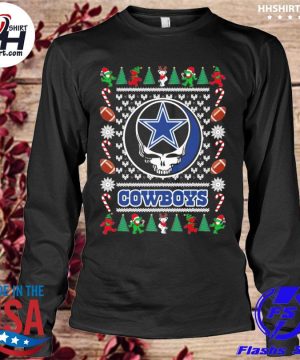 Dallas Cowboys ugly christmas sweater with lights - Dallas Cowboys Home