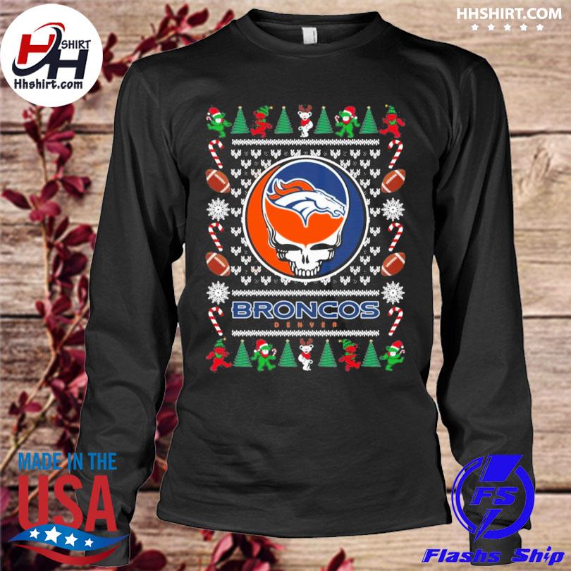 NFL Fans Denver Broncos Grateful Dead Logo Ugly Christmas Sweater