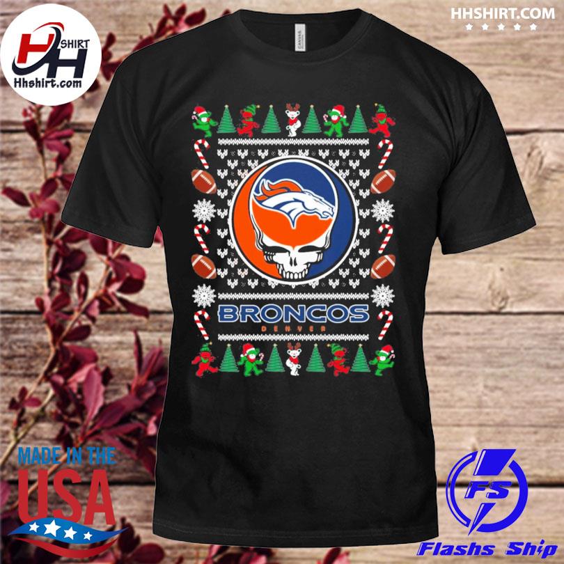 Denver broncos grateful dead ugly christmas sweater, hoodie, longsleeve tee,  sweater