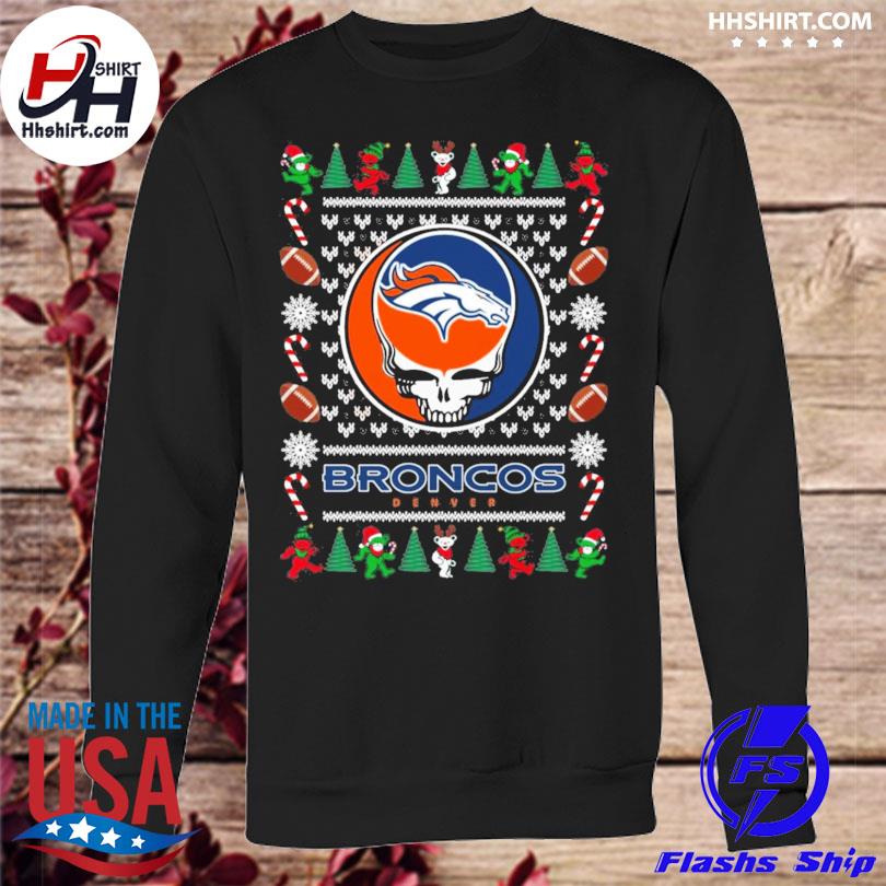 Denver broncos grateful dead ugly christmas sweater, hoodie, longsleeve tee,  sweater