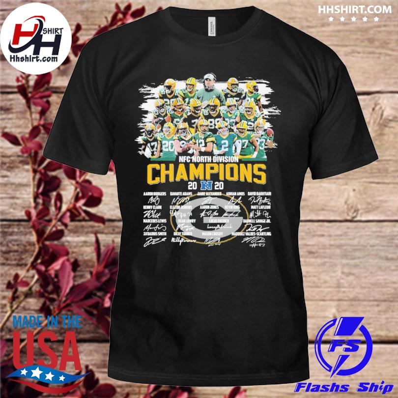 Green Bay Packers NFC North Division Champions 2020 signatures shirt,  hoodie, sweater and long sleeve