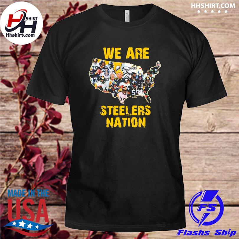 Pittsburgh Steelers We Are Steelers Nation American Map T-Shirt