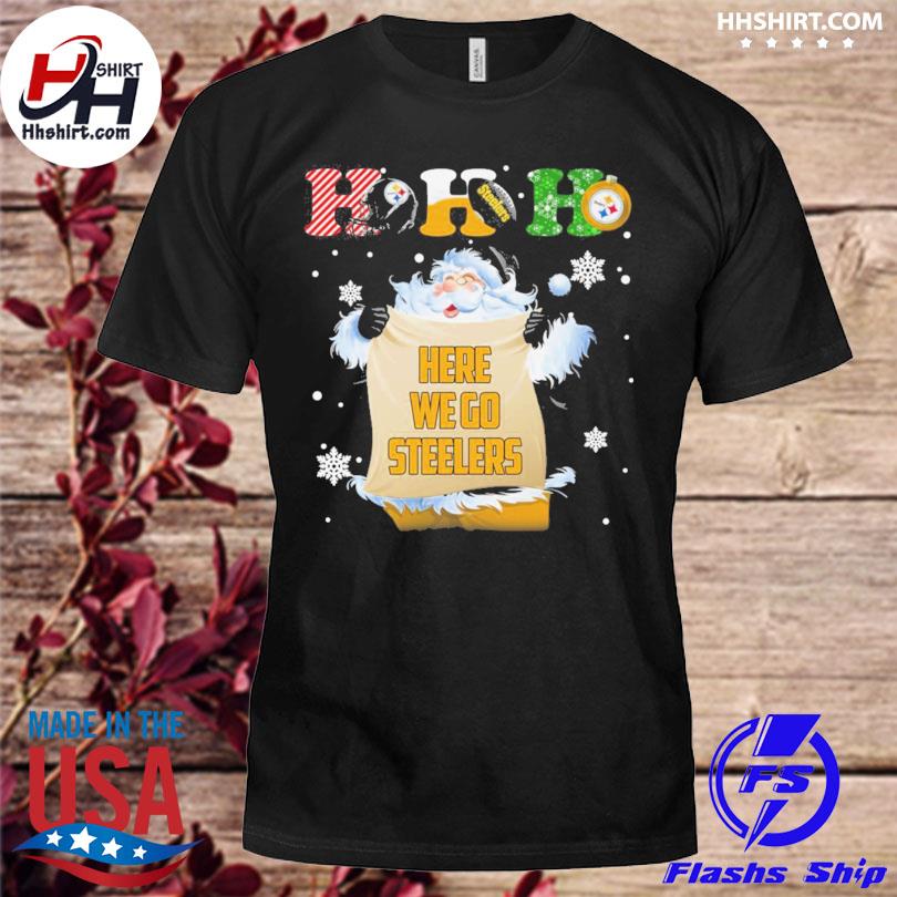 Pittsburgh Steelers Santa Claus Ho Ho Ho Christmas T-Shirt 