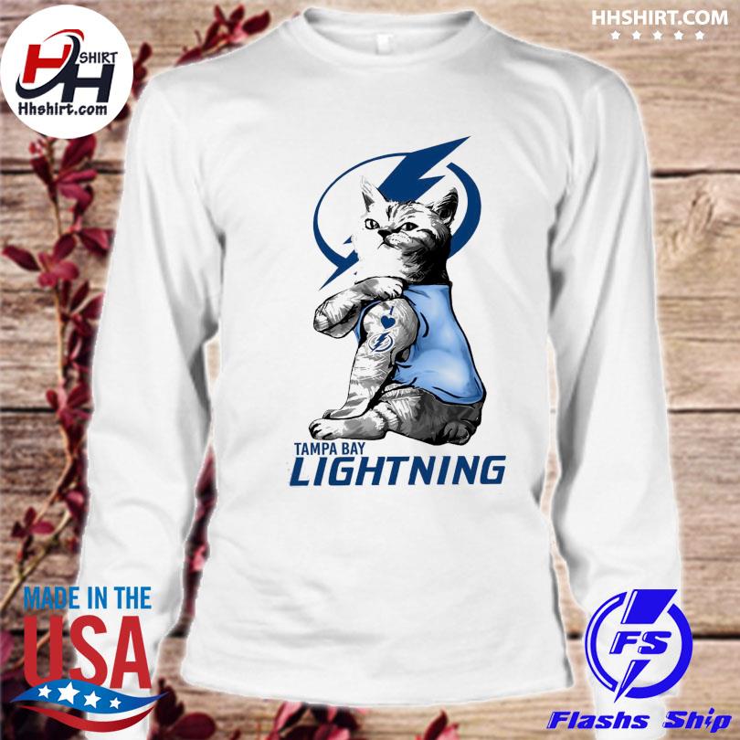 Tattoo Cat I love Tam Bay Lightning shirt, hoodie, longsleeve tee, sweater