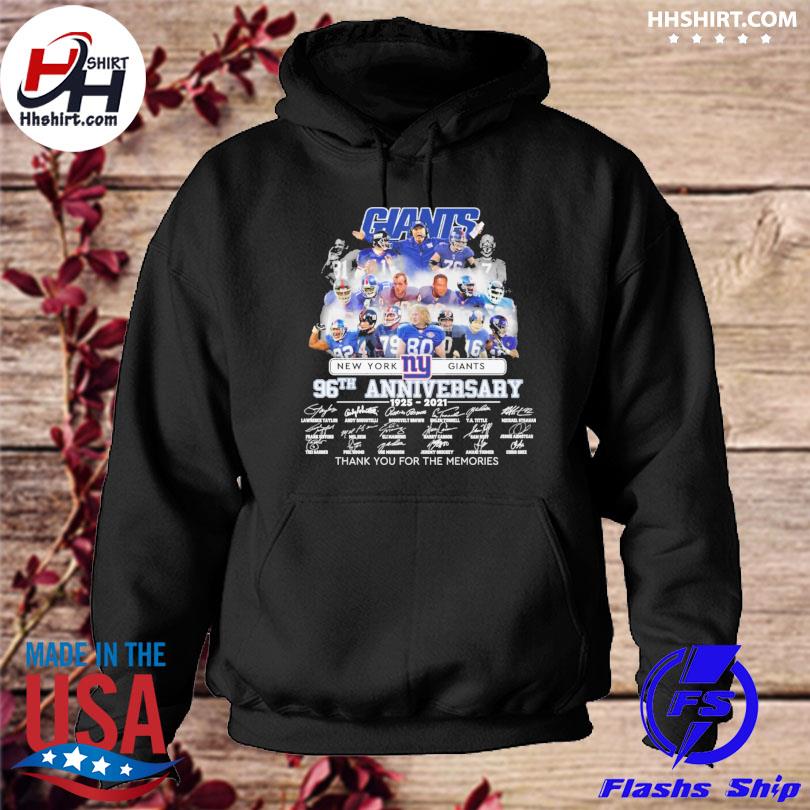 New York Giants 98th anniversary 1925 2023 signature thank you for the  memories shirt, hoodie, sweater, long sleeve and tank top