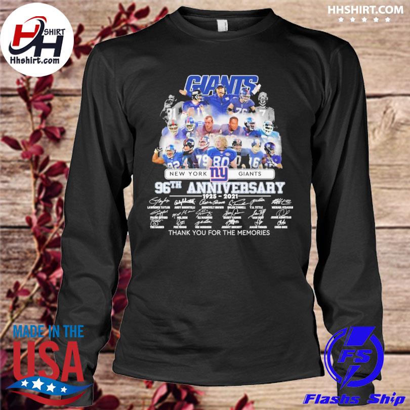 23 years of NY Giants 1925 2023 signatures thank you for the memories T  Shirt, hoodie, sweater and long sleeve