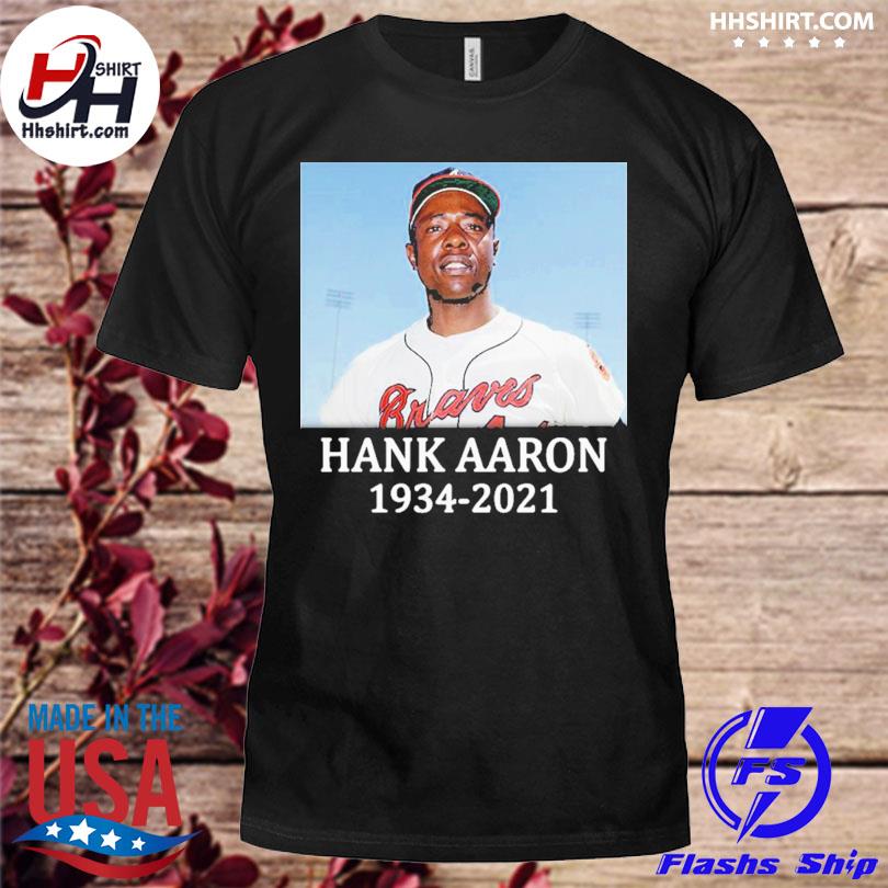 Hank Aaron In Atlanta Braves T-shirt