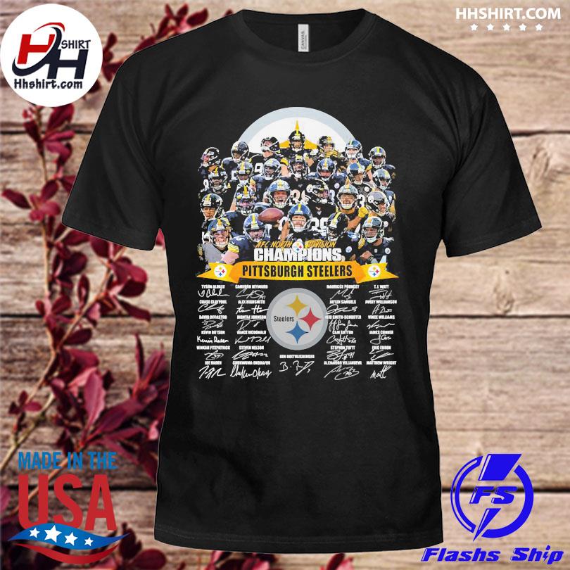 Afc North Division Champions Signatures Pittsburgh Steelers Team Football  Shirt, hoodie, sweater, long sleeve and tank top