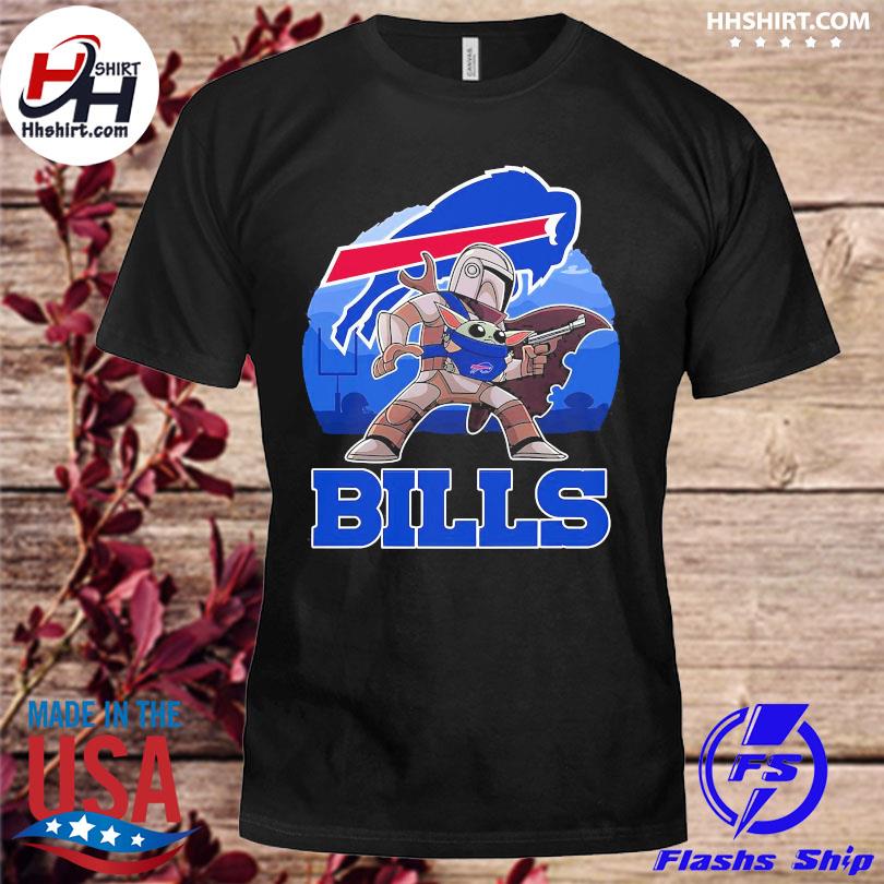 The Mandalorian and Baby Yoda Buffalo Bills T-shirt On Sale 