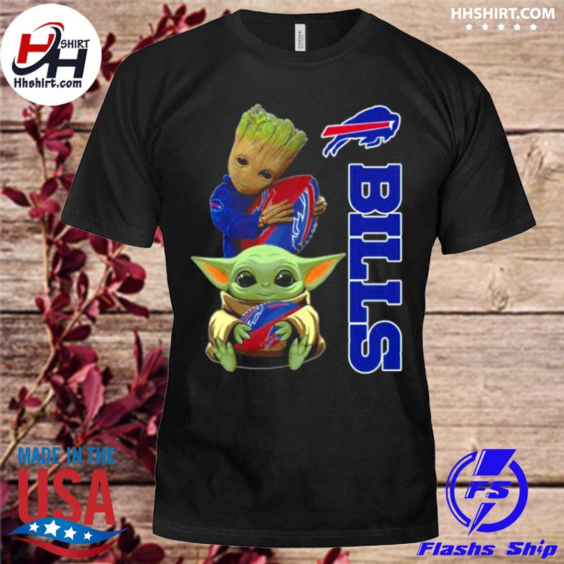 Baby Yoda And Groot Hug Rugby Buffalo Bills 2022 Shirt