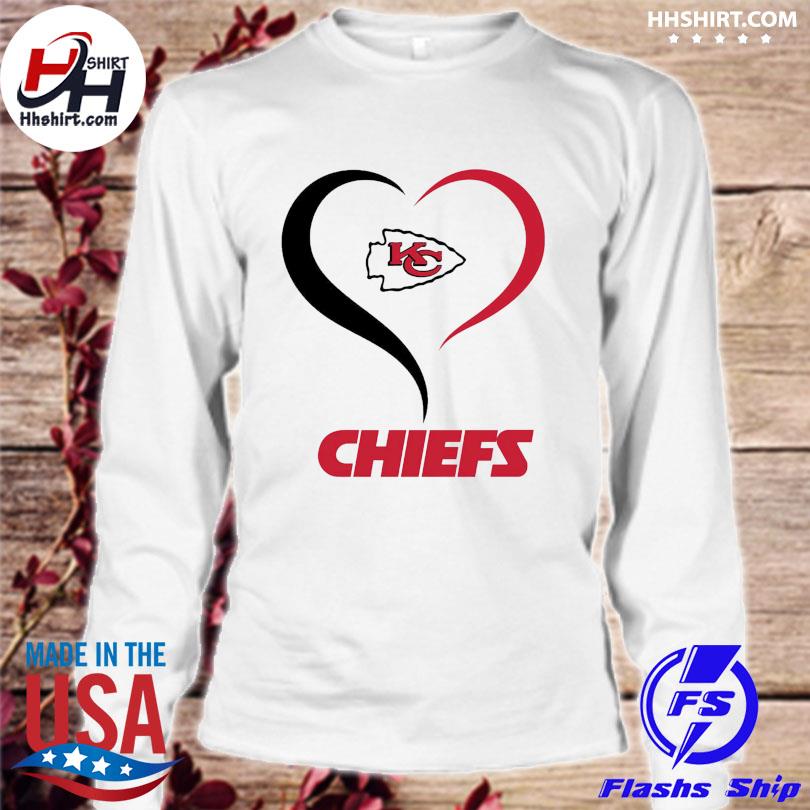 Heart Chiefs Shirt-White Long Sleeve